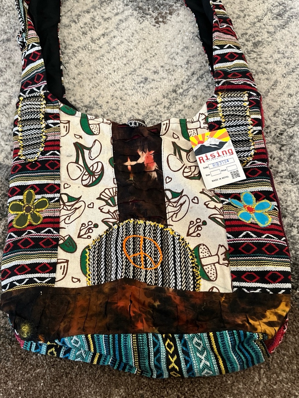 Multicolor Boho Crossbody Bag
